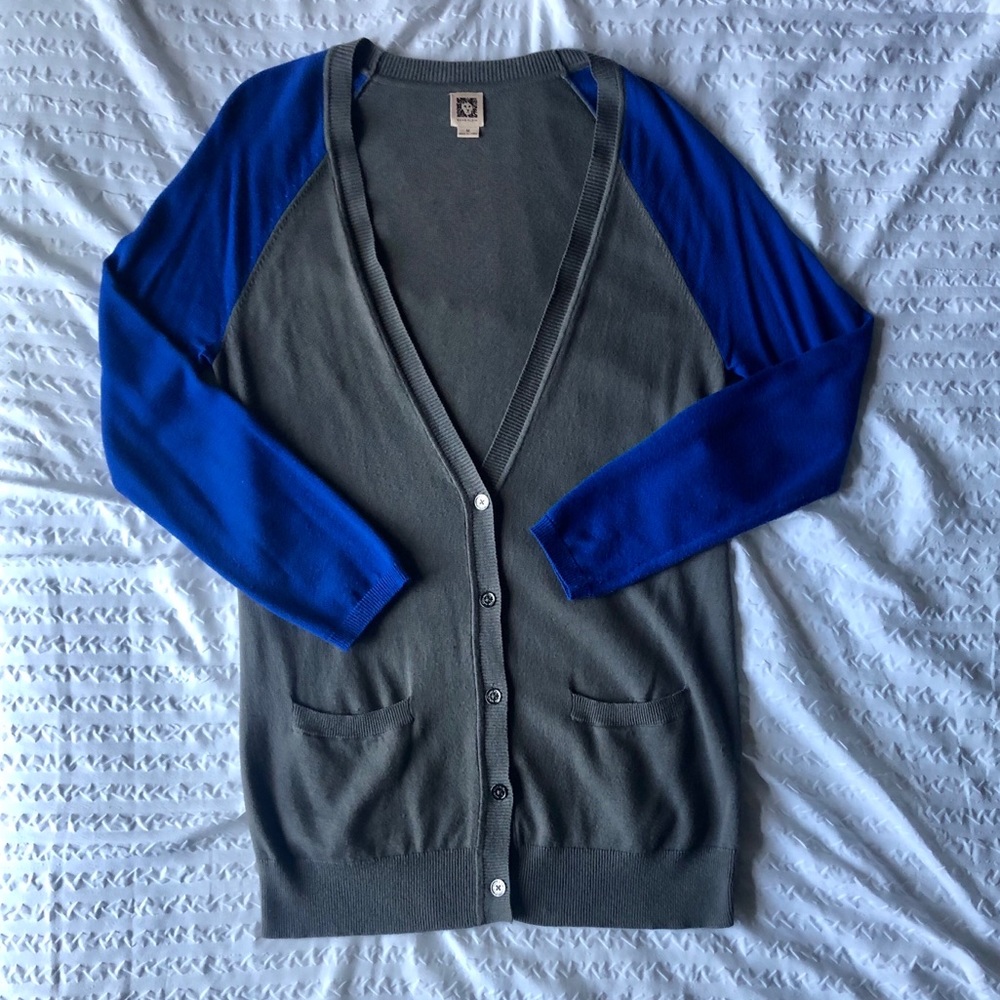 Anne Klein Raglan Boyfriend Cardigan Sweater